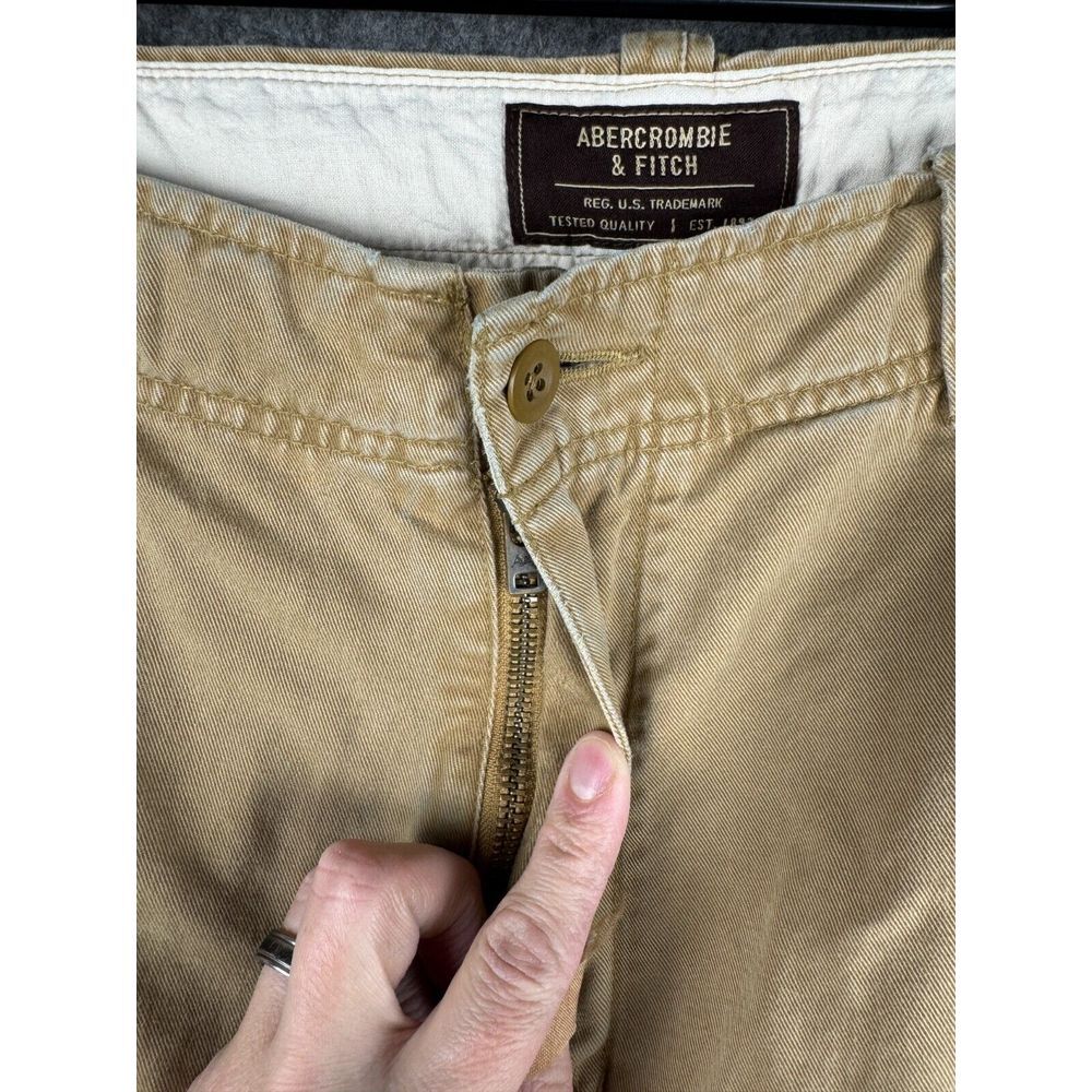 Vintage Abercrombie Fitch Cargo Pants Men's 34 x 29 Beige Y2K Baggy Skater - Picture 4 of 8